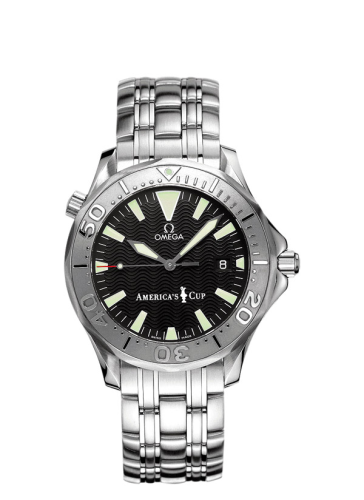 Omega Seamaster Diver 300M Automatic 41 Stainless Steel / White Gold / Black / Bracelet / America's Cup